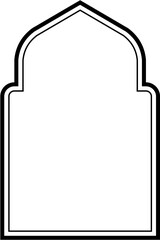 Islamic Arch Design double lines Outline Linear Black Stroke silhouettes Design pictogram symbol visual illustration