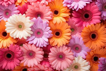 Colorful gerbera flowers background