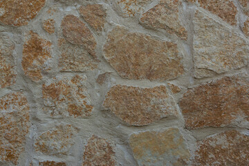 External walls decorated with natural stone