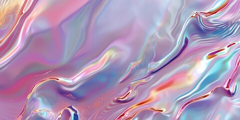 Obraz premium Iridescent fabric background. Shiny mother of pearl fabric, bright multi-colored fabric, pastel colorful spectrum liquid flow backgrounds.