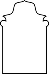Islamic Arch Design Thin Line Black stroke silhouettes Design pictogram symbol visual illustration