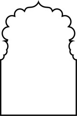 Islamic Arch Design Thin Line Black stroke silhouettes Design pictogram symbol visual illustration