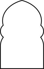 Islamic Arch Design Thin Line Black stroke silhouettes Design pictogram symbol visual illustration