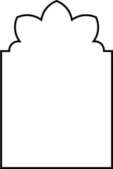 Islamic Arch Design Thin Line Black stroke silhouettes Design pictogram symbol visual illustration