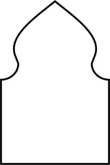 Islamic Arch Design Thin Line Black stroke silhouettes Design pictogram symbol visual illustration