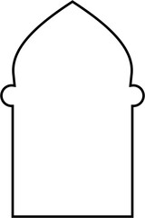Islamic Arch Design Thin Line Black stroke silhouettes Design pictogram symbol visual illustration