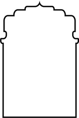 Islamic Arch Design Thin Line Black stroke silhouettes Design pictogram symbol visual illustration