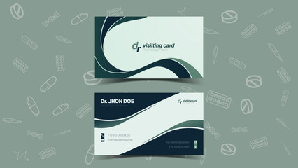dr visiting card design - obrazy, fototapety, plakaty