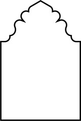 Islamic Arch Design Thin Line Black stroke silhouettes Design pictogram symbol visual illustration