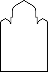 Islamic Arch Design Thin Line Black stroke silhouettes Design pictogram symbol visual illustration