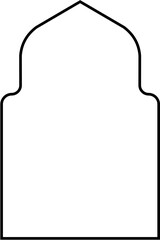 Islamic Arch Design Thin Line Black stroke silhouettes Design pictogram symbol visual illustration