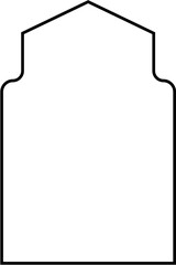 Islamic Arch Design Thin Line Black stroke silhouettes Design pictogram symbol visual illustration