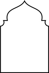 Islamic Arch Design Thin Line Black stroke silhouettes Design pictogram symbol visual illustration