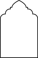 Islamic Arch Design Thin Line Black stroke silhouettes Design pictogram symbol visual illustration