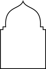 Islamic Arch Design Thin Line Black stroke silhouettes Design pictogram symbol visual illustration