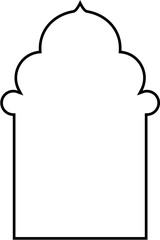 Islamic Arch Design Thin Line Black stroke silhouettes Design pictogram symbol visual illustration