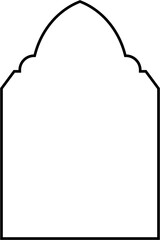 Islamic Arch Design Thin Line Black stroke silhouettes Design pictogram symbol visual illustration