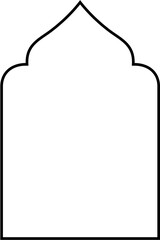 Islamic Arch Design Thin Line Black stroke silhouettes Design pictogram symbol visual illustration