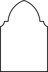 Islamic Arch Design Thin Line Black stroke silhouettes Design pictogram symbol visual illustration