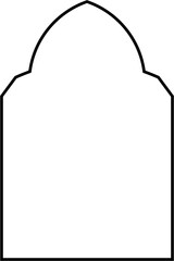 Islamic Arch Design Thin Line Black stroke silhouettes Design pictogram symbol visual illustration