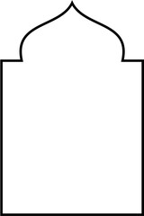Islamic Arch Design Thin Line Black stroke silhouettes Design pictogram symbol visual illustration