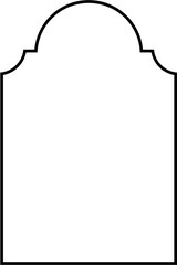 Islamic Arch Design Thin Line Black stroke silhouettes Design pictogram symbol visual illustration