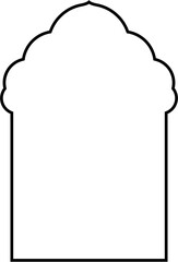 Islamic Arch Design Thin Line Black stroke silhouettes Design pictogram symbol visual illustration