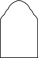 Islamic Arch Design Thin Line Black stroke silhouettes Design pictogram symbol visual illustration