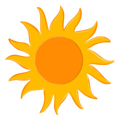 sun icon isolated on transparent background