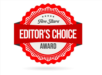 Editors choice badge on white background
