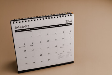 Calendar 2024, and calendar 2025 week start Monday corporate design template vector. Desk calendar...