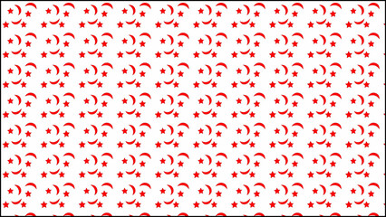 red and white background with numbers