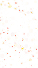 png vertical Chinese new year elements on transparent background, snowflakes and golden flowers, shiny glowing stars social media design element