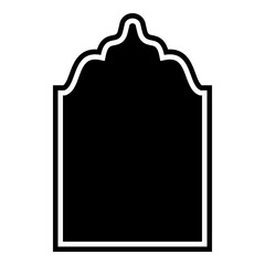 Islamic Arch Design Glyph with outline Black Filled silhouettes Design pictogram symbol visual illustration