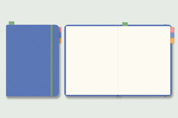 Digital Planner mockup, with place. Blank mock up with Cover.