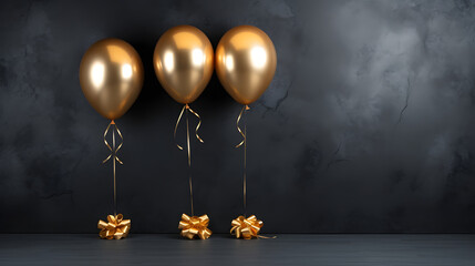 Sophisticated Gold Balloon Arrangement with Classy Appeal