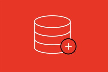 add database illustration in flat style design. Vector illustration.	