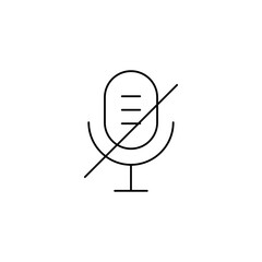 no microphone icon mic off symbol . voice mute icon button
