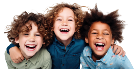 Happy kids having fun, cut out