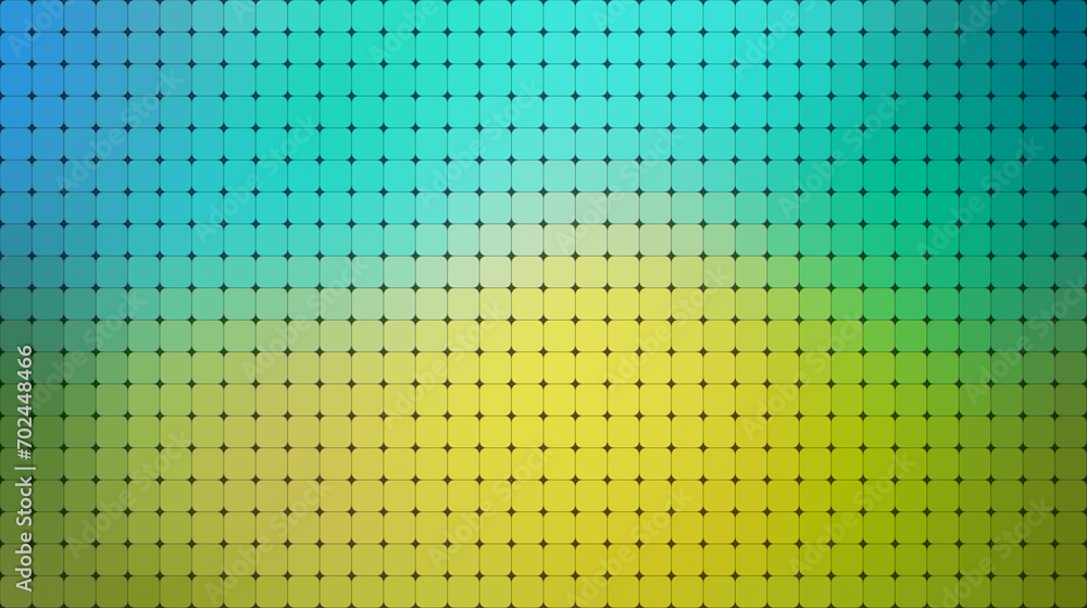 Poster abstract grid background of rounded bright, vibrant and summery colored squares. high resolution ful