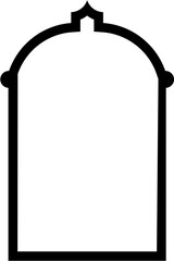 Islamic Arch Design Bold Line Outline Linear Black Stroke silhouettes Design pictogram symbol visual illustration