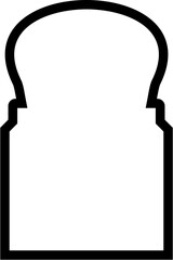 Islamic Arch Design Bold Line Outline Linear Black Stroke silhouettes Design pictogram symbol visual illustration