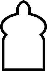 Islamic Arch Design Bold Line Outline Linear Black Stroke silhouettes Design pictogram symbol visual illustration