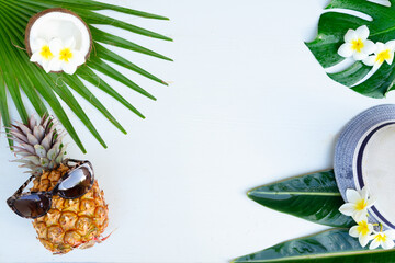 Summer flat lay scenery