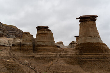 Amazing Hoodoos in Alberta Badlands, Drumheller, Alberta