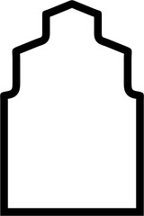 Islamic Arch Design Bold Line Outline Linear Black Stroke silhouettes Design pictogram symbol visual illustration