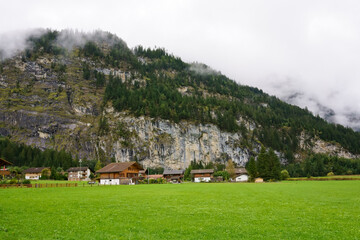 Swiss Alps village Kandersteg Switzerland 