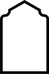 Islamic Arch Design Bold Line Outline Linear Black Stroke silhouettes Design pictogram symbol visual illustration