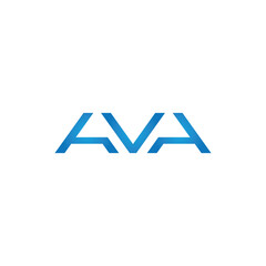 Vector letter AVA logo design with premium concept