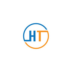 Vector letter HT logo design with premium concept